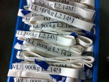 購入 利用できる安全率5から1の無限のウェビングの吊り鎖900kg白人色OEM online manufacture